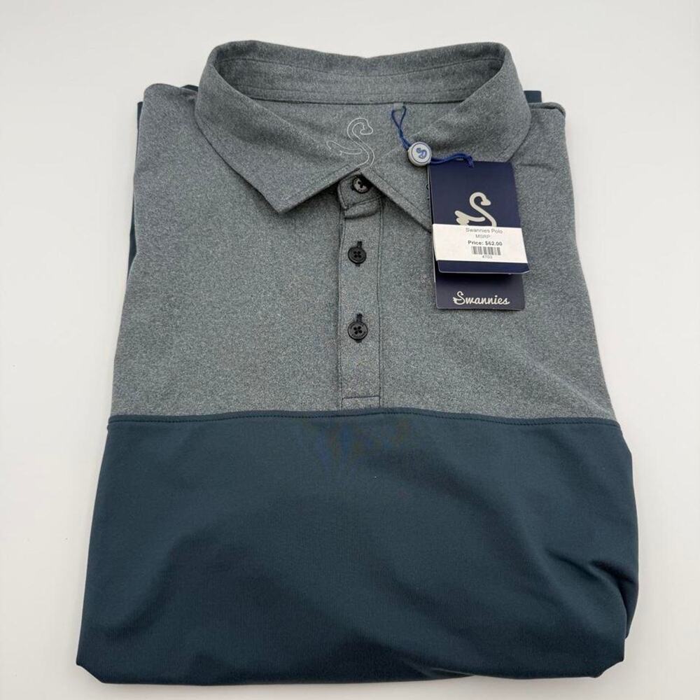 New with tags Swannies two tone golf polo size Large. Royal St Cloud Golf Links